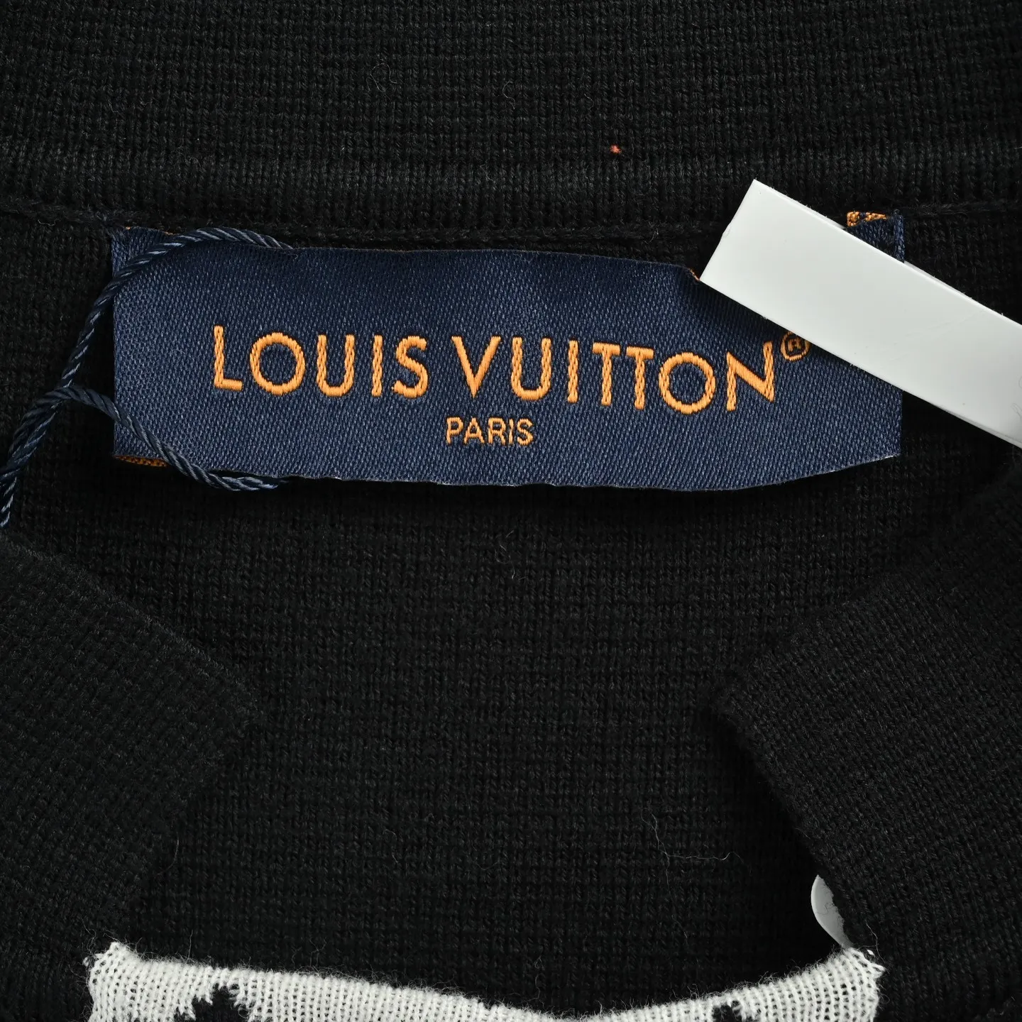 Louis Vuitton/Louis Vuitton white edge knitted college style cardigan jacket
